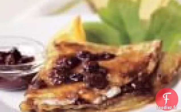 Crêpes Au Fromage De Chèvre À La Confiture De Figues
