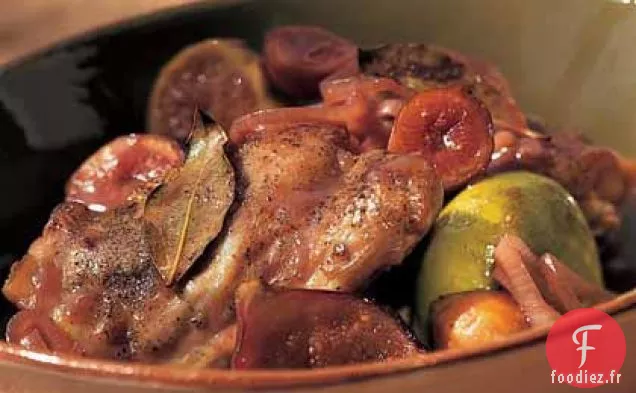 Cuisses de Poulet Braisées aux Figues et Feuilles de Laurier