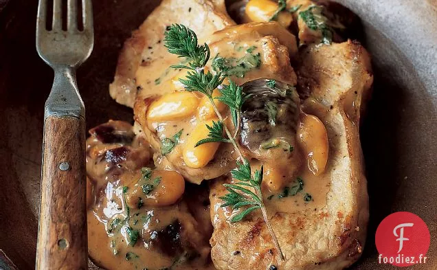 Médaillons de Veau Sauce aux Figues et à la Crème d'Amande