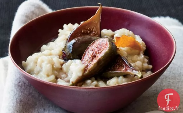 Lait de Soja - Riz au Lait Arborio aux Figues Pochées