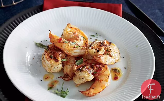 Crevettes Grillées avec Vinaigrette aux Agrumes - Sambal-Oelek