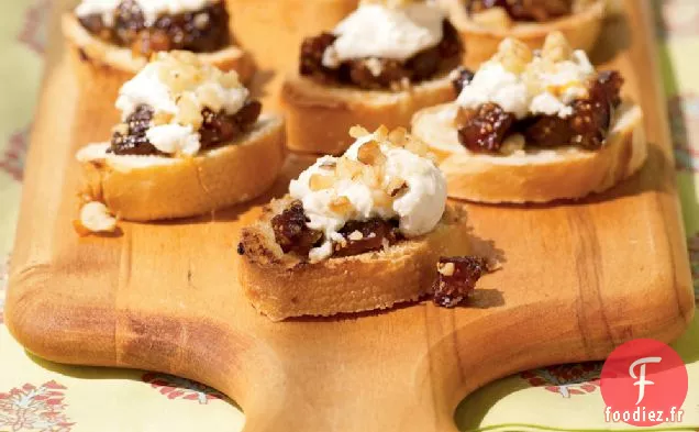 Bruschetta aux Figues et au Fromage de Chèvre