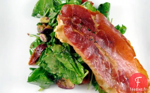 Salade Croustillante De Prosciutto, Figues Et Pistaches Avec Vinaigrette Simple