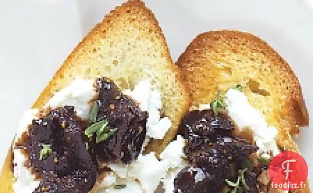 Crostini au fromage de Chèvre Et Compote De Figues