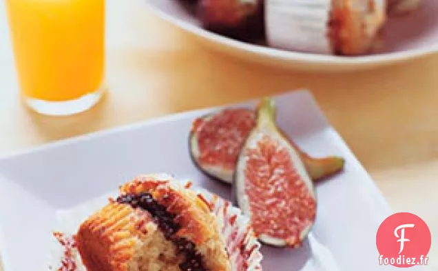 Muffins Aux Amandes Avec Centre De Figue Gluante