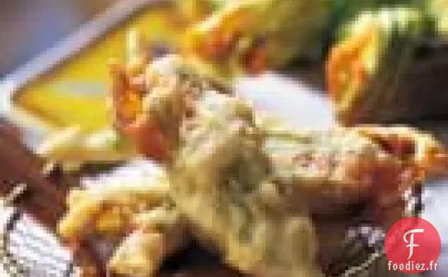 Fleurs De Courgettes Farcies Frites (fiori Di Zucca Fritti)
