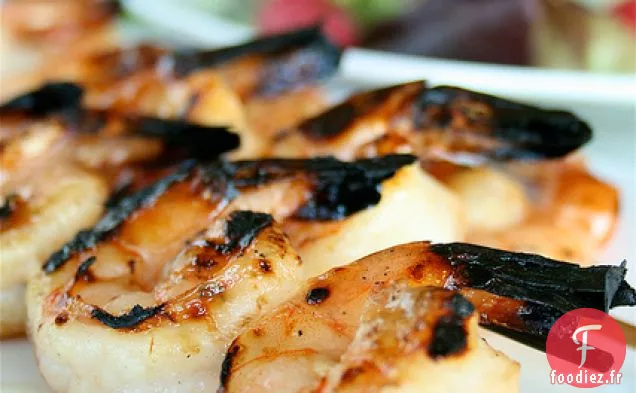Crevettes Grillées au Miel Et à l'Ail