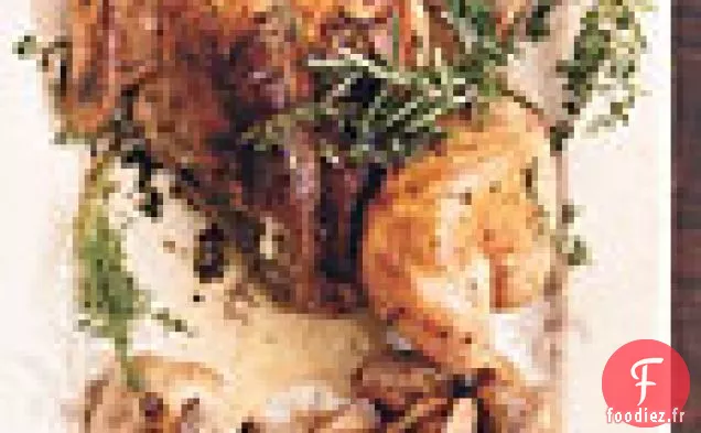 Poulet Rôti à la Pâte de Romarin et d'Ail