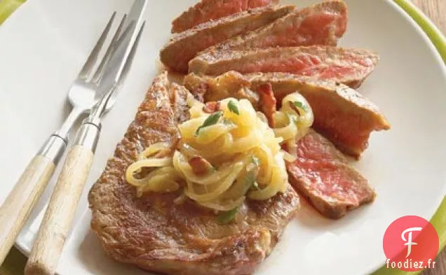 Côtes levées avec Relish à la Bière et à l'Oignon