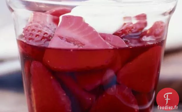 Fraises Merlot à la Crème Vanillée