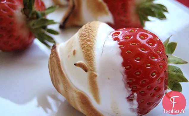 Fraises En Crème De Guimauve Brulée