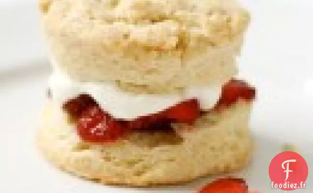 Shortcake Aux Fraises Avec Biscuits À La Crème