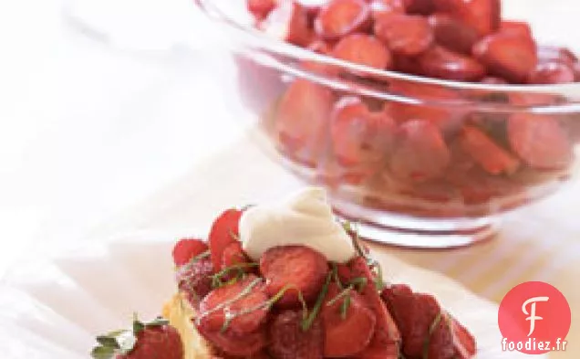 Fraises Macérées Balsamiques Au Basilic