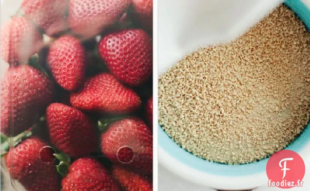 Glace au Lait de Coco à la Fraise Rôtie