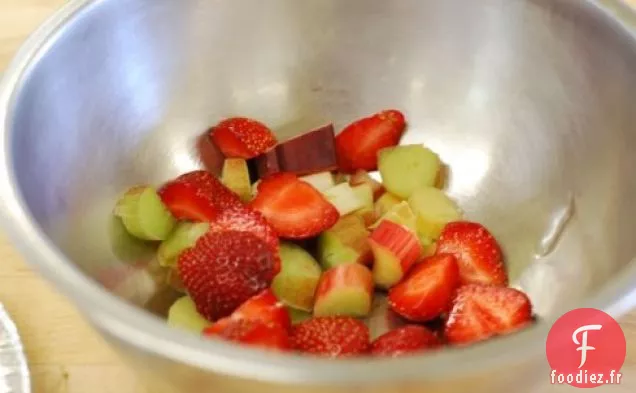 Tartes à la fraise et à la rhubarbe