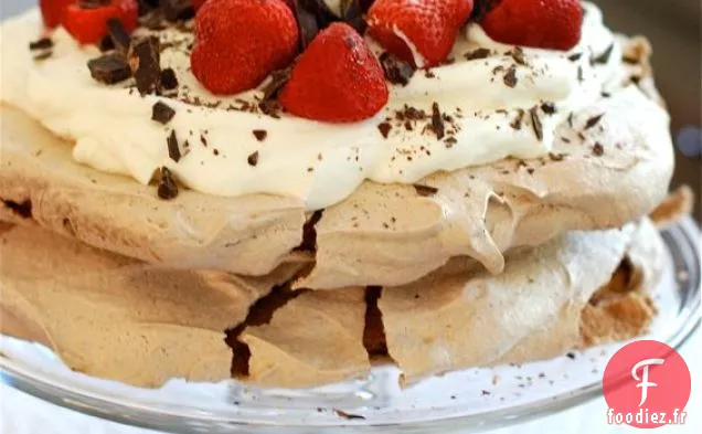 Pavlova Aux Fraises Au Chocolat Double