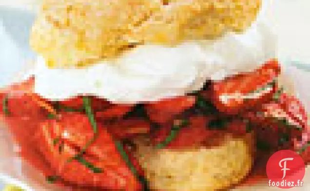 Sablés aux Fraises à la Menthe et Crème Fouettée