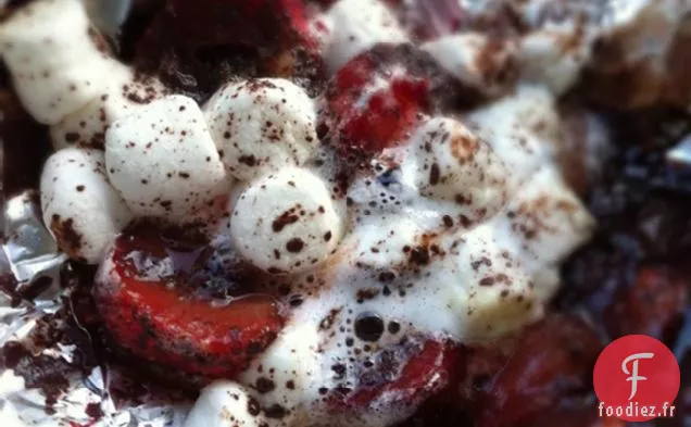 Colis De Fraises Bbq, Chocolat Noir Et Guimauve