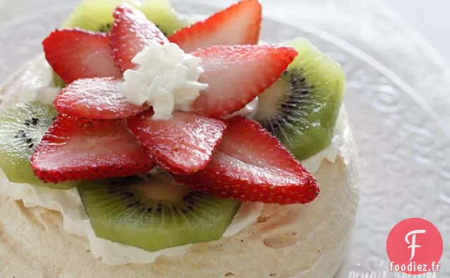 Pavlovas aux Fraises et Kiwis