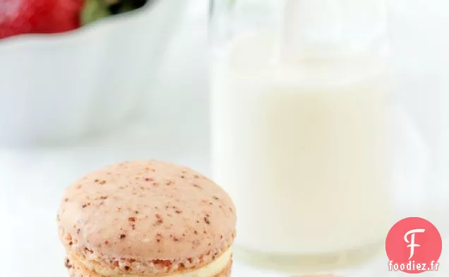 Macarons à la Fraise en Poudre