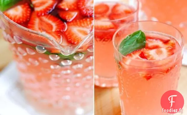 Margaritas aux Fraises et au Basilic