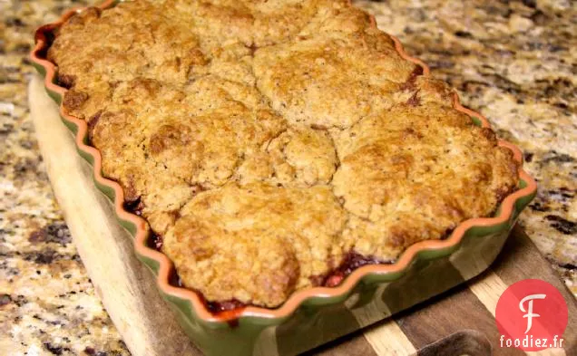 Recette de Cordonnier à la Fraise et à la Rhubarbe