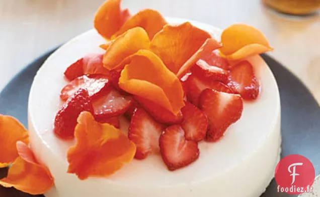 Gelée de Miel de Yogourt aux Fraises et aux Roses