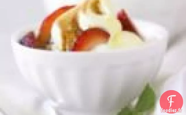 Gelato À L'Huile D'Olive Aux Fraises Balsamiques