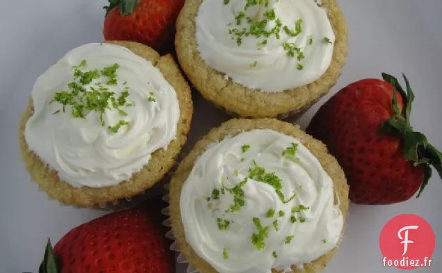 Cupcakes Farcis à la fraise et au citron vert