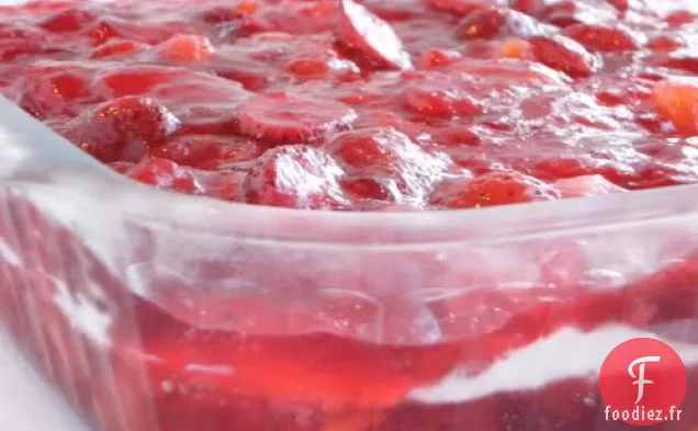 Carrés à la Crème aux Fraises