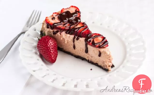 Gâteau au Fromage Au Chocolat aux Fraises