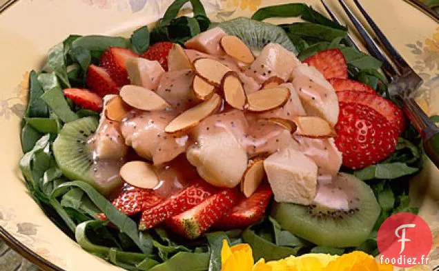 Salade de Poulet - Épinards-Fraises