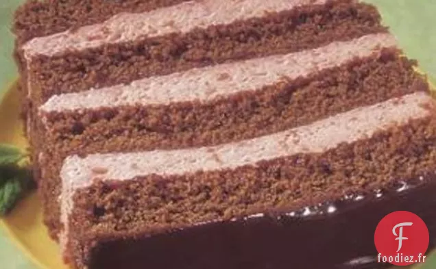 Gâteau à la Crème Fouettée aux Fraises Au Chocolat