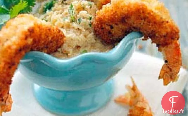 Crevettes en Croûte de Macadamia au Chutney de Noix de coco