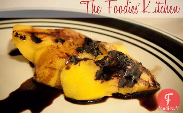 Mangue Grillée Avec Réduction De Vinaigre Balsamique