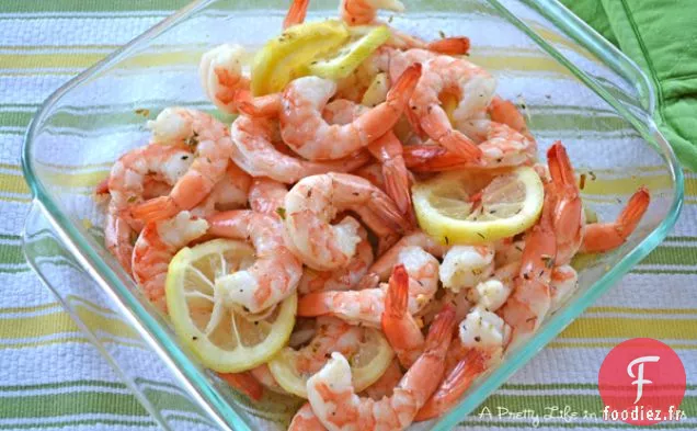 Crevettes aux Herbes au Citron Et à l'Ail Rôties