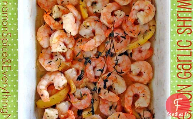 Crevettes aux Herbes au Citron Et à l'Ail Rôties