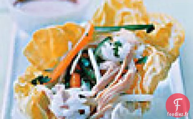 Poulet, Riz Et Mangue En Wraps De Laitue