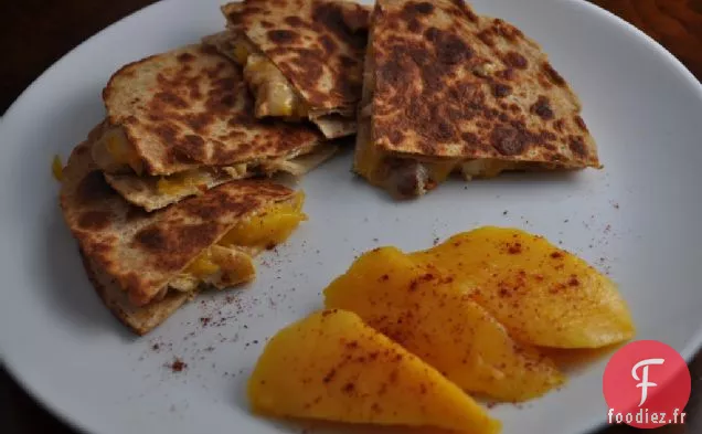 Quesadillas au Poulet au Chili Et à la Mangue