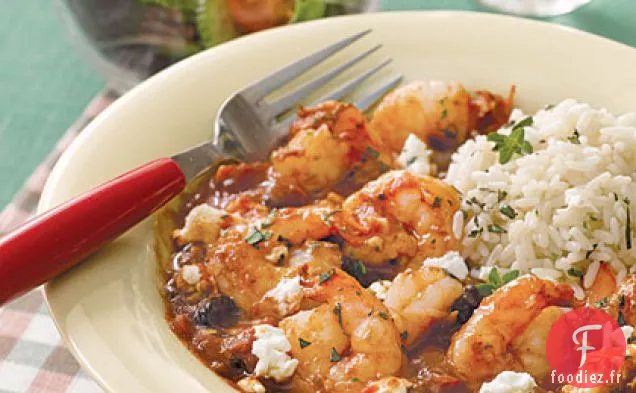 Crevettes aux Tomates et à la Feta