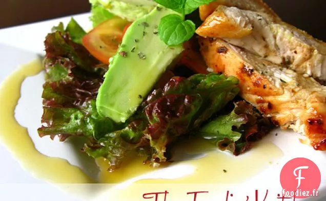 Salade De Poulet Avec Vinaigrette À La Mangue