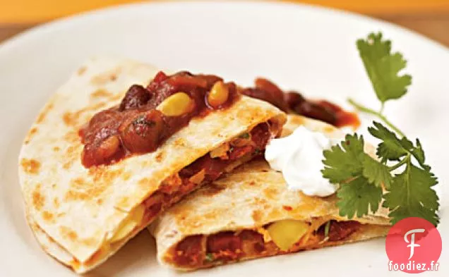 Quesadillas à la Mangue, au Poulet et au Chorizo
