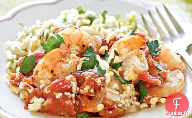 Crevettes cuites au four avec de la Feta