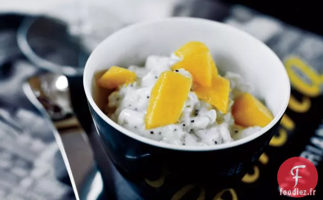 Riz au Lait aux Graines de Pavot et à la Mangue Parfumé au Citron Vert