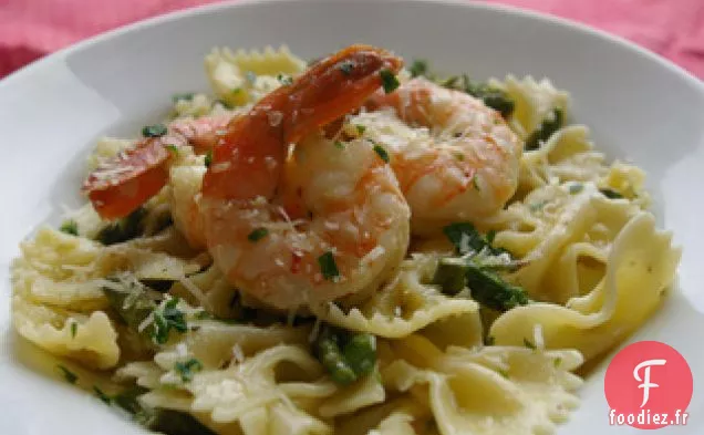 Crevettes Aux Asperges Et Pâtes