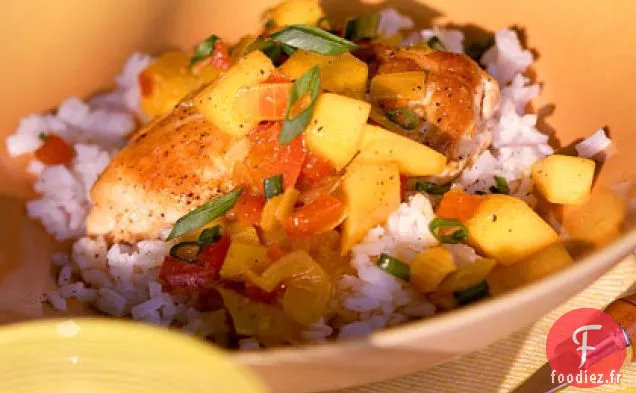 Poulet à la Sauce à la Mangue au Curry