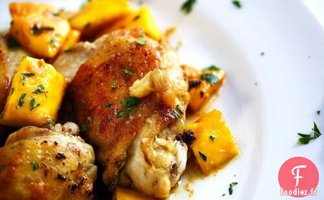 Poulet au Curry à la Mangue Poêlé