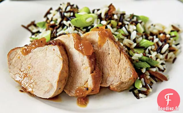 Porc à la Mangue et Riz Sauvage Pilaf