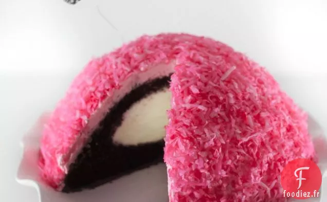 Gâteau Boule de Neige Rose