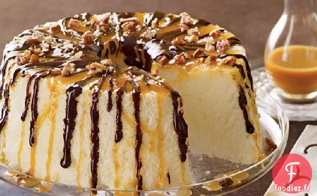 Gâteau aux Anges au Chocolat et au Caramel